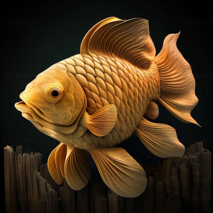 3D model Ranchu fish (STL)